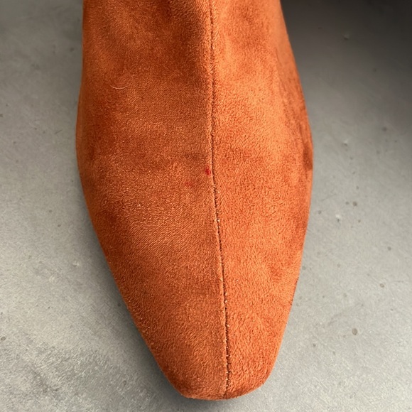 women’s suede stretch heeled booties size 10 - Picture 6 of 8
